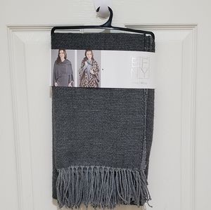 BFNY Gray Ruana Wrap